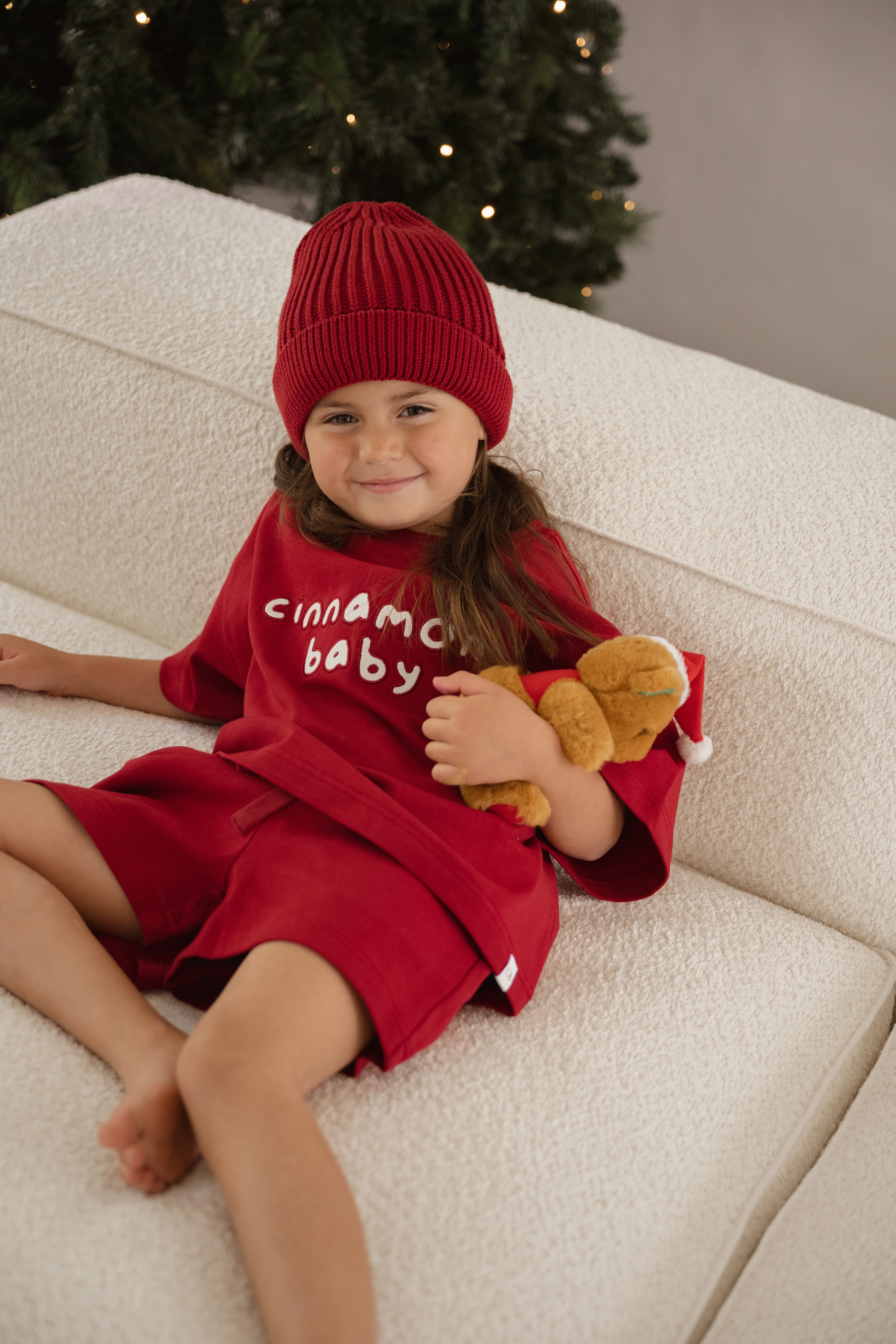 Knit Beanie - Red - Image 2