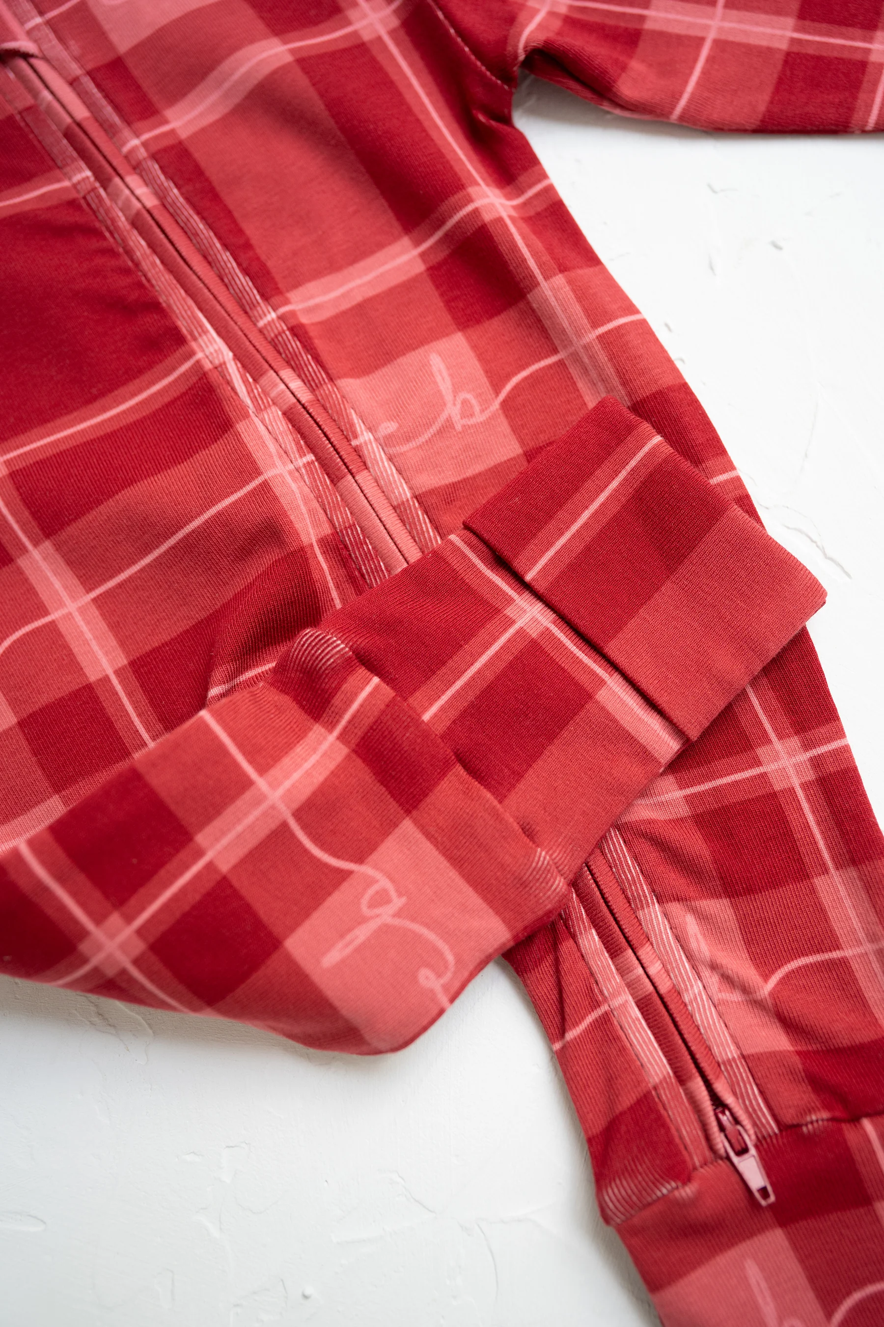 Plaid Growsuit - Red - Image 3