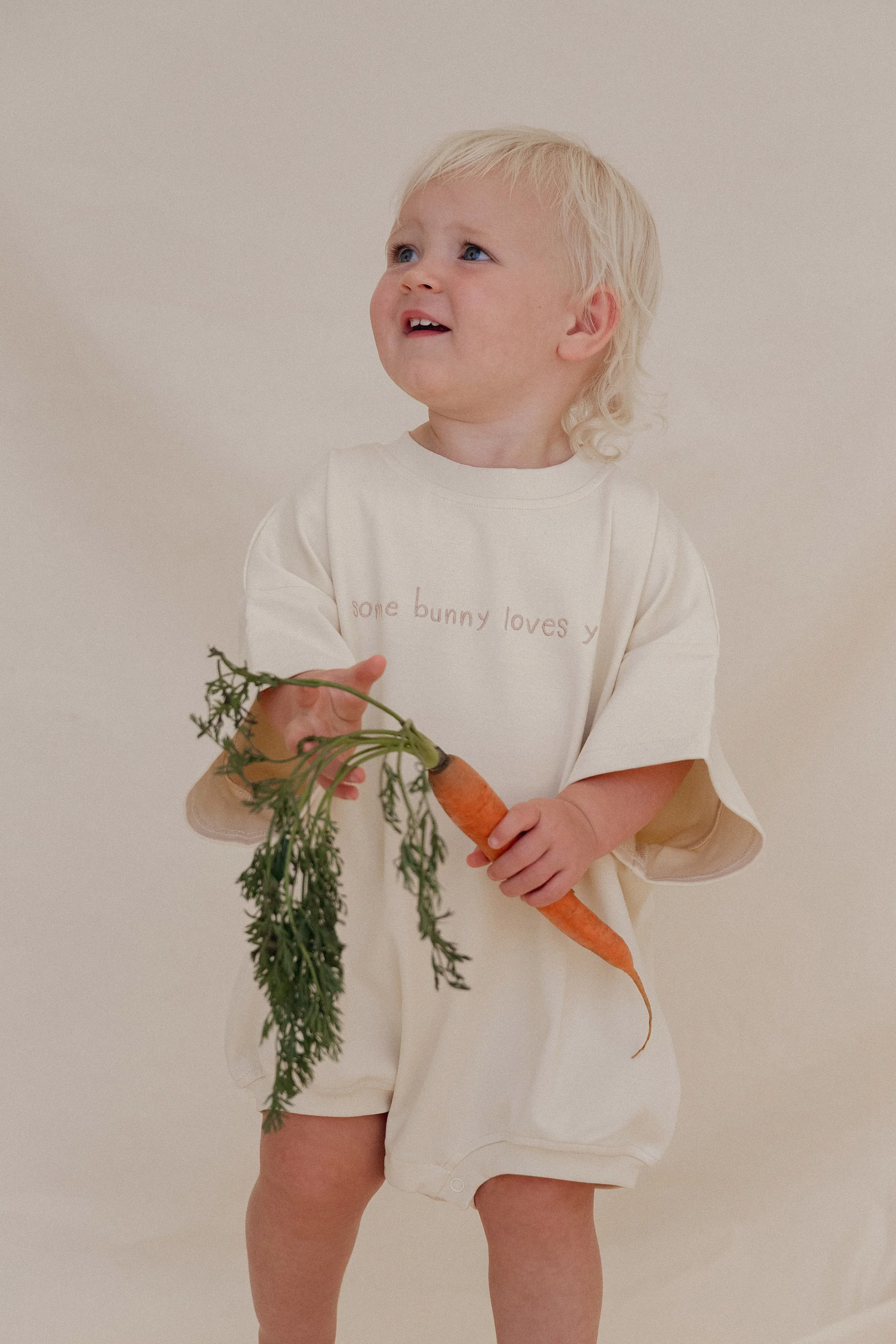 Some Bunny Loves You Tshirt Romper - Image 2